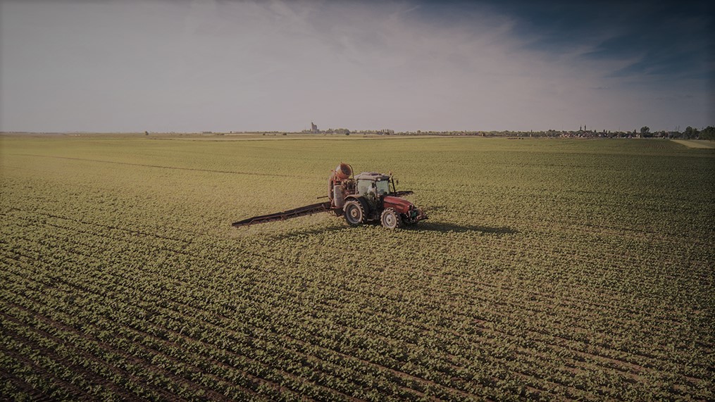 tractor working in a field